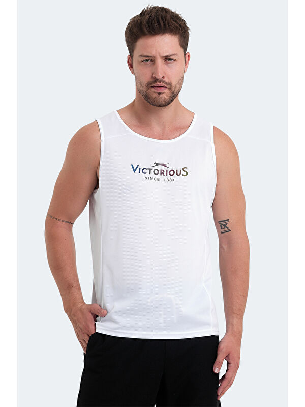 SLAZENGER VASANTA Erkek Tişört Beyaz