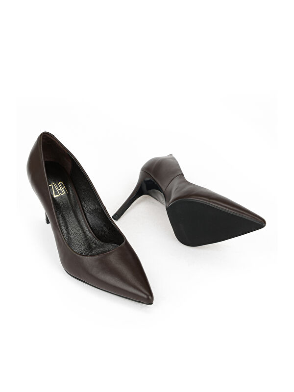 Ziya Ayakkabi Bej Ziya Ayakkabi Hakiki Kadın Deri Topuklu 1611059Z1425