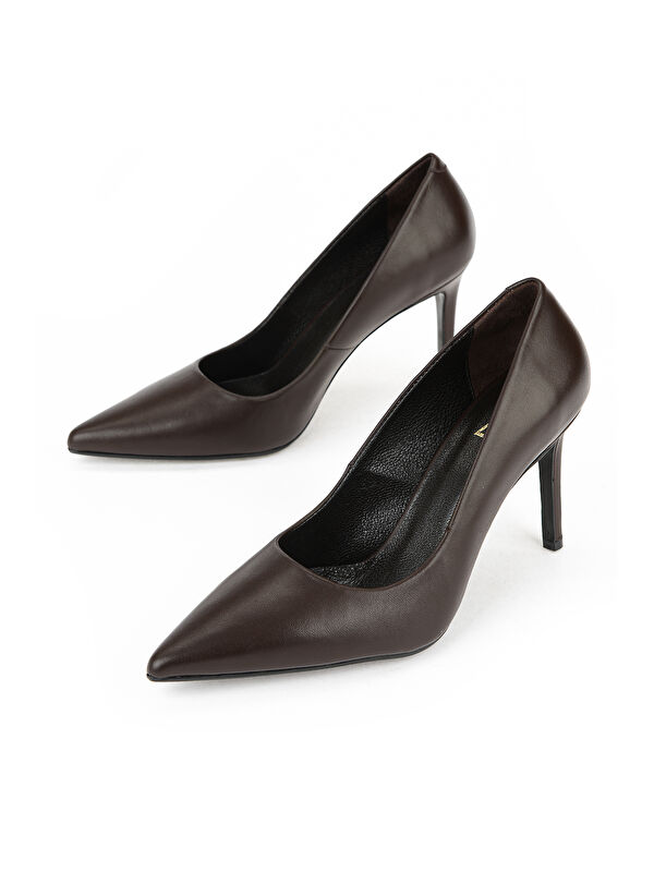 Ziya Ayakkabi Bej Ziya Ayakkabi Hakiki Kadın Deri Topuklu 1611059Z1425