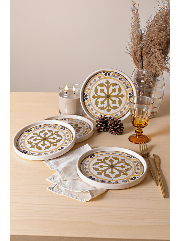 Keramika Timeless Brown Stackable Pasta Tabağı 21 Cm 4 Adet