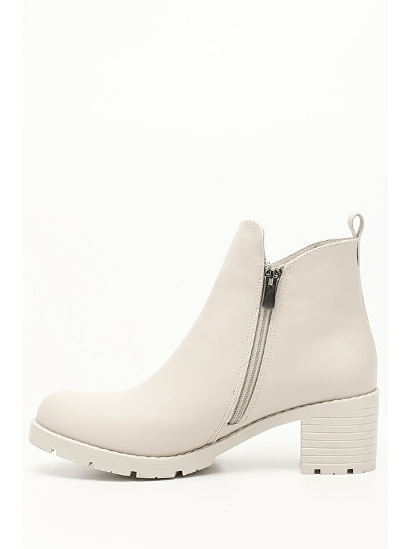 Kadın TEN Fermuarlı Kalın Topuklu Bot - Görsel 4