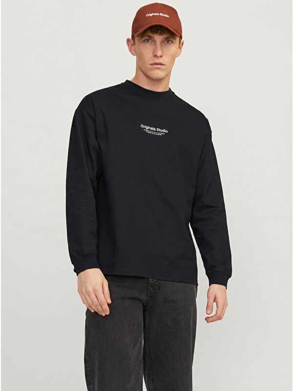 Jack & Jones Vesterbro Erkek Siyah Bisiklet Yaka Spor Tişört