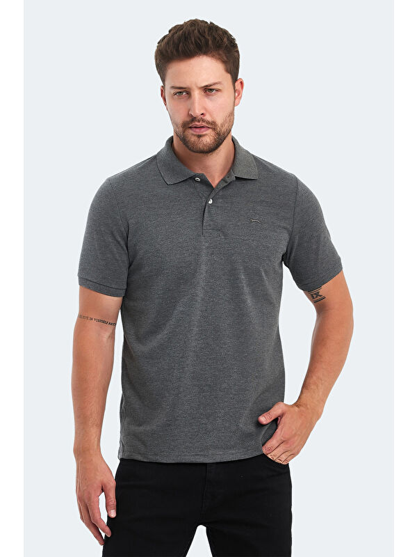 SLAZENGER SOHO Erkek %100 Pamuk Tişört Antrasit