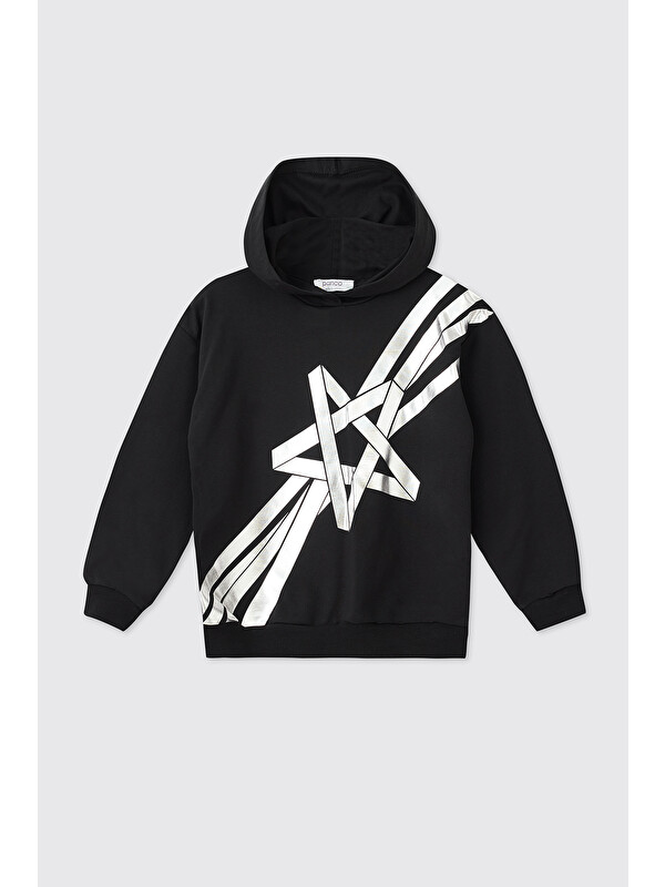 Panço Kız Bebek Siyah Sweatshirt