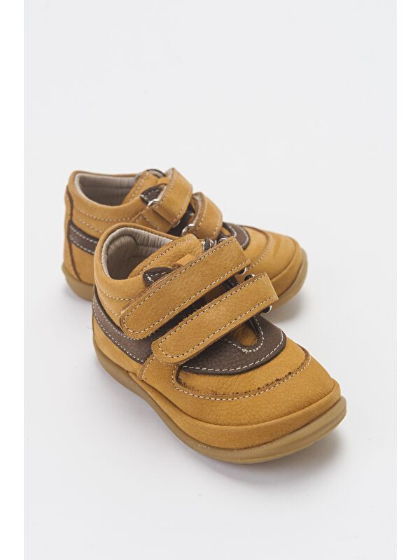 Erkek Çocuk Sarı Hakiki Deri İlk Adım Günlük Ayakkabı - Görsel 3