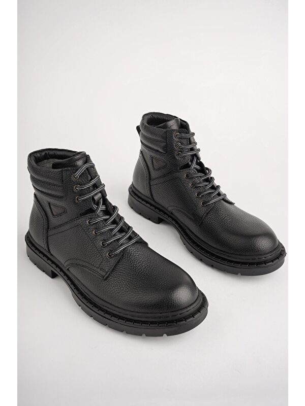 STEPHAN Bağcıklı Hakiki Deri Kaymaz Taban Erkek Klasik Bot - Görsel 2