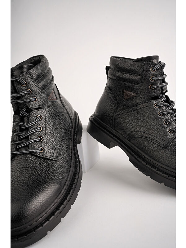 STEPHAN Bağcıklı Hakiki Deri Kaymaz Taban Erkek Klasik Bot - Görsel 10