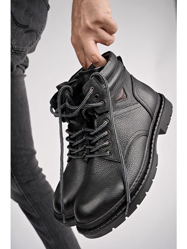 STEPHAN Bağcıklı Hakiki Deri Kaymaz Taban Erkek Klasik Bot - Görsel 7