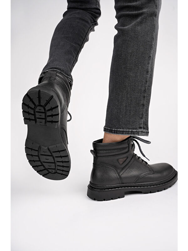 STEPHAN Bağcıklı Hakiki Deri Kaymaz Taban Erkek Klasik Bot - Görsel 12