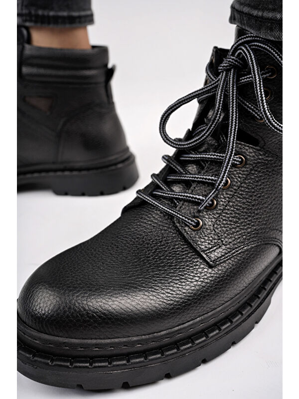 STEPHAN Bağcıklı Hakiki Deri Kaymaz Taban Erkek Klasik Bot - Görsel 13