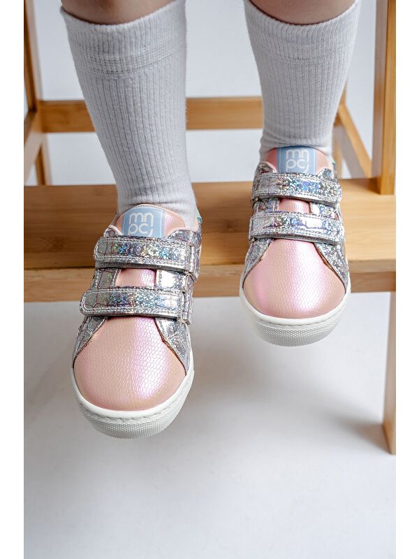 Kız Çocuk Pudra Sneaker Ayakkabı - Görsel 3