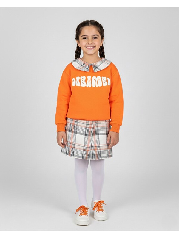 Ege Bebek Kız Çocuk Ekose Desenli Takım