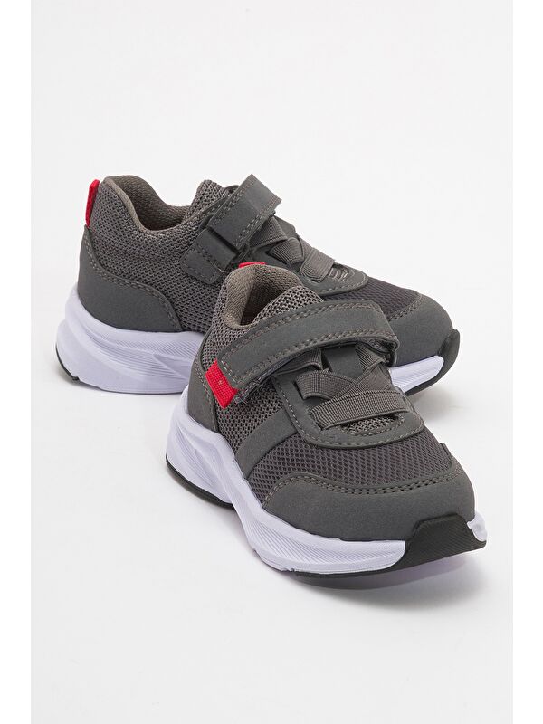 Unisex Çocuk Gri Günlük Spor Ayakkabı - Görsel 2