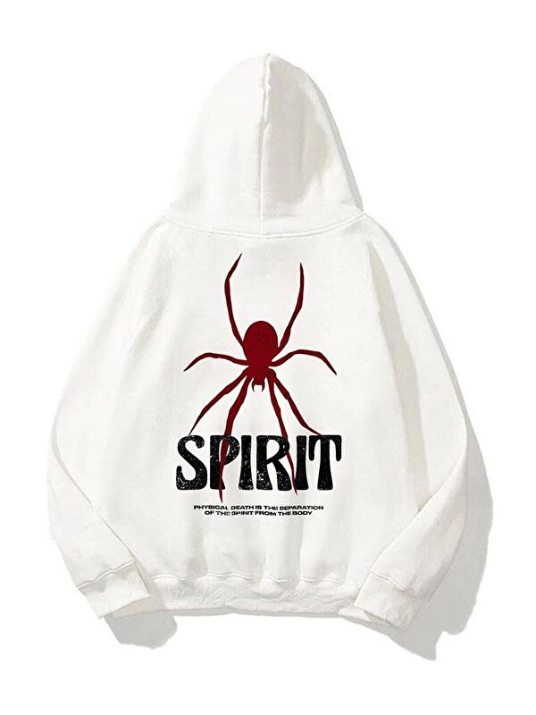 Trendseninle Unisex Spirit Sweatshirt Beyaz