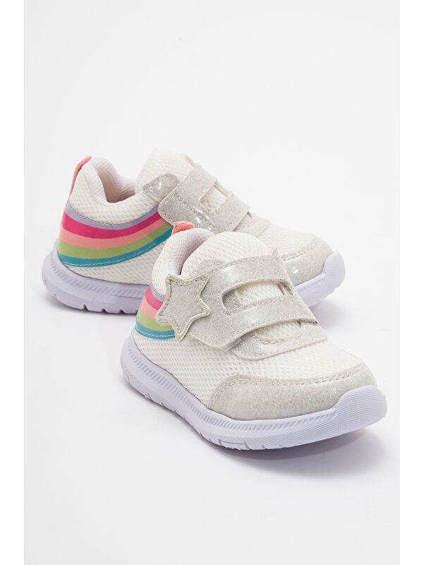 Kız Çocuk Beyaz Günlük Spor Ayakkabı - Görsel 3