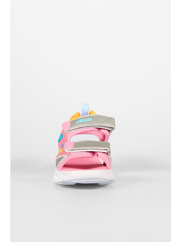 Hilda Işıklı Kız Bebek Pembe Sandalet - Görsel 6