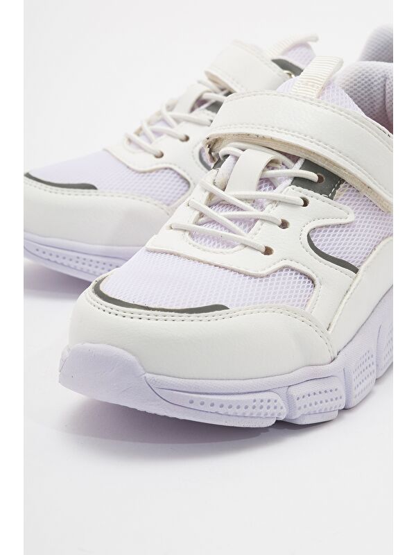 Unisex Çocuk Beyaz Günlük Spor Ayakkabı - Görsel 3