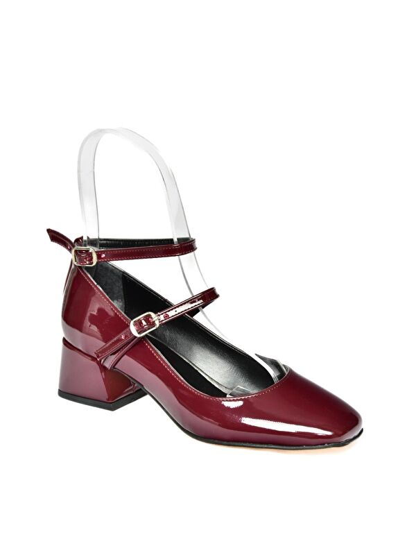 R6540372 Bordo Kadın Topuklu Ayakkabı - Görsel 4