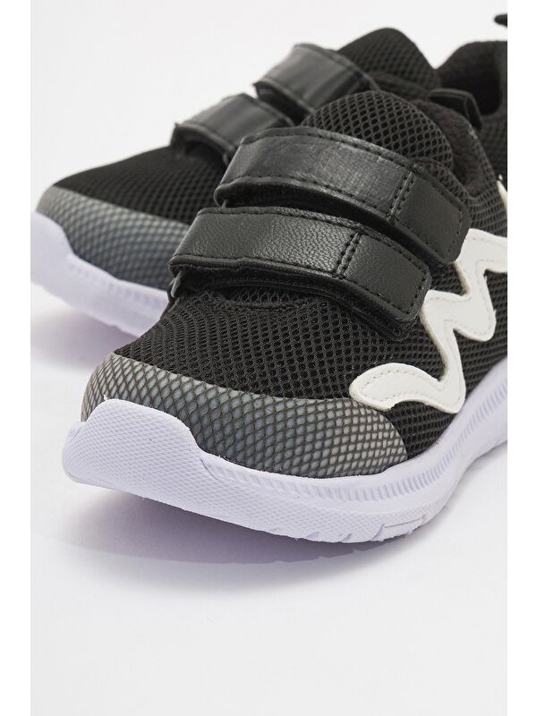 Unisex Çocuk Siyah Günlük Spor Ayakkabı - Görsel 3