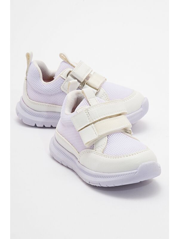 Unisex Çocuk Beyaz Günlük Spor Ayakkabı - Görsel 2