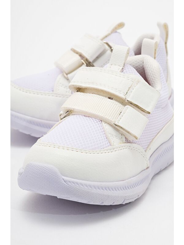 Unisex Çocuk Beyaz Günlük Spor Ayakkabı - Görsel 3