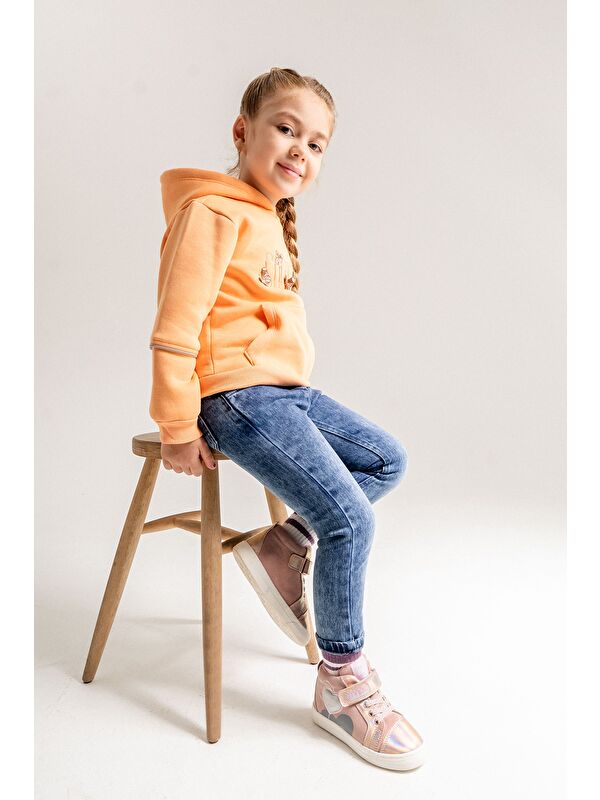 Kız Çocuk Pembe Hakiki Deri Anatomik Günlük Bot - Görsel 3