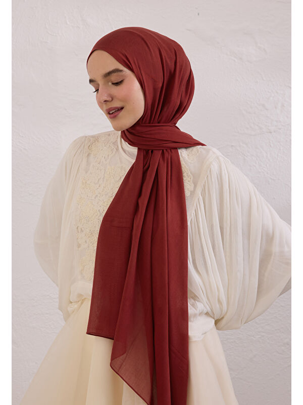 Fresh Scarfs Soft Viskon Şal Kırmızı