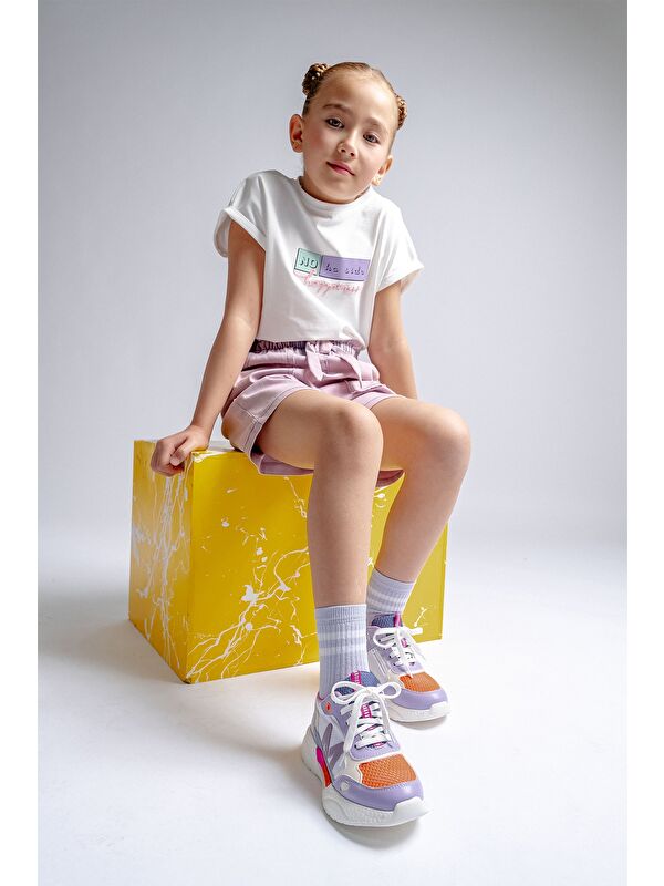 Kız Çocuk Lila Günlük Spor Ayakkabı - Görsel 3