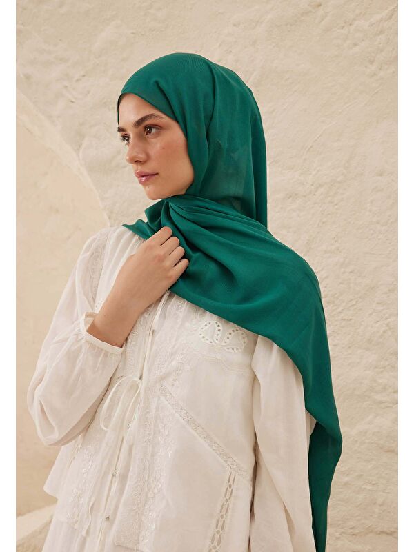 Fresh Scarfs Rami Viskon Şal Koyu Yeşil