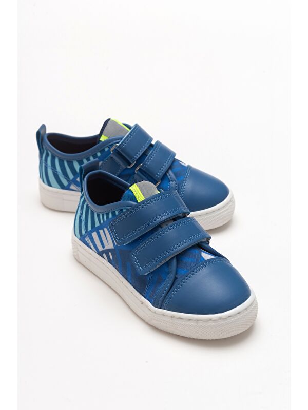 Erkek Çocuk Mavi Sneaker Ayakkabı - Görsel 2
