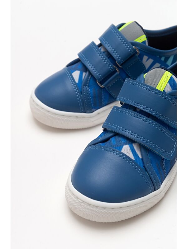 Erkek Çocuk Mavi Sneaker Ayakkabı - Görsel 3