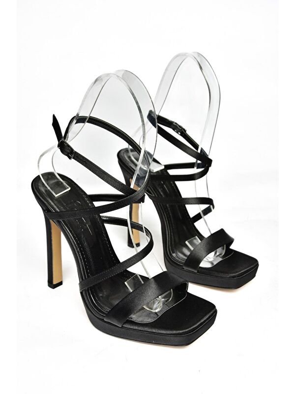 S5696150 Siyah Kadın Topuklu Ayakkabı - Görsel 4