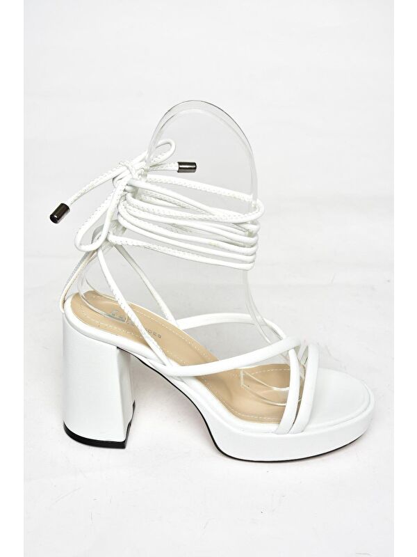 S2826205 Beyaz Kadın Topuklu Ayakkabı - Görsel 2