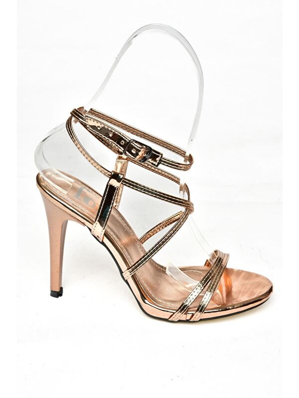 S9970663 Bronz Kadın Topuklu Ayakkabı - Görsel 3