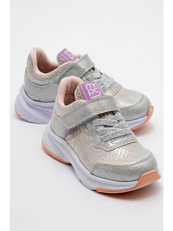 Kız Çocuk Gümüş Spor Ayakkabı - Görsel 2