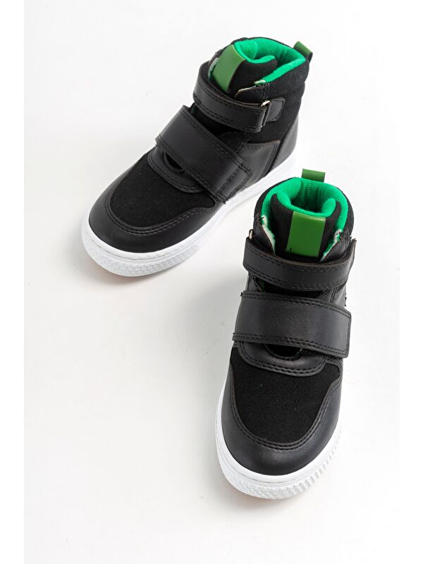 Erkek Çocuk Siyah Suni Deri Çocuk Bot - Görsel 3