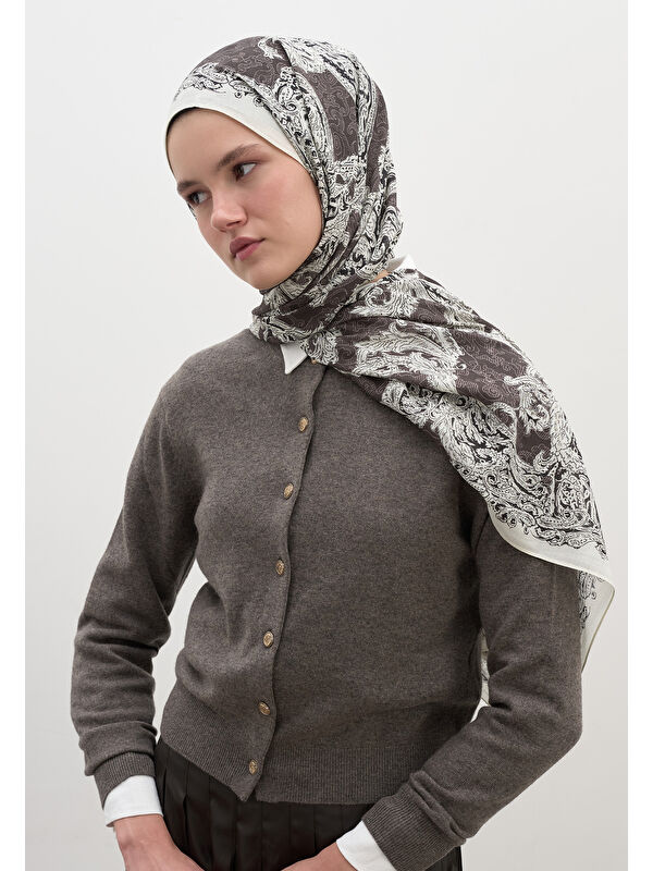 Fresh Scarfs Wıld Paısley Desen Şal Vizon