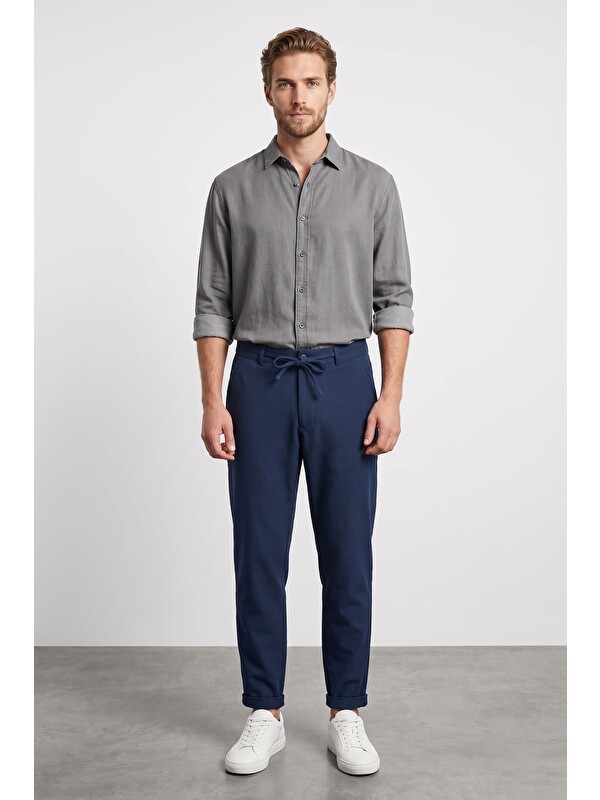 Fullamoda Beli Bağlamalı Duble Paça Jogger Pantolon