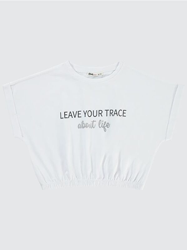 Civil Girls Leave Your Trace Baskılı 10-13 Yaş Tişört