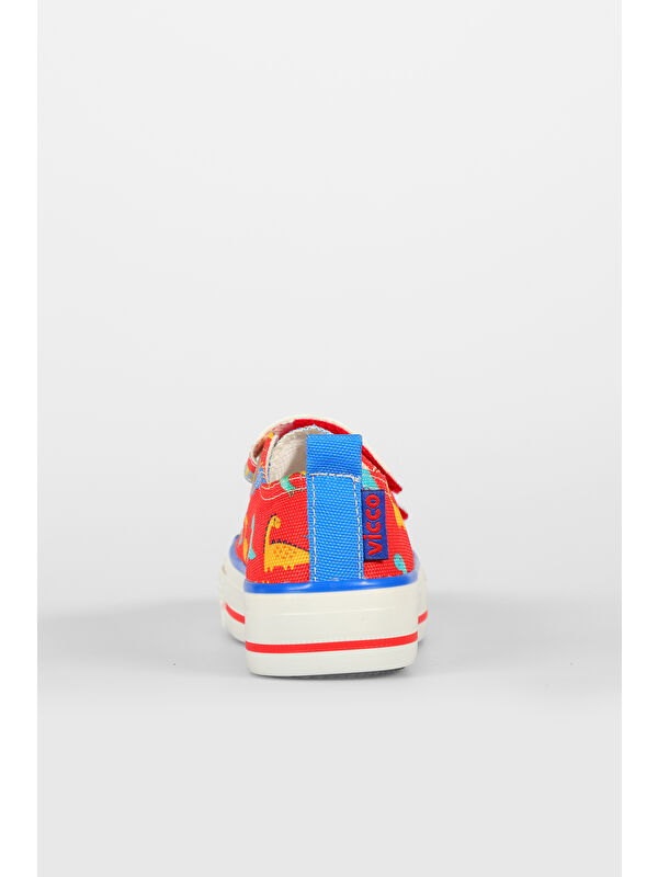Done Desenli Unisex Bebek Kırmızı Sneaker - Görsel 6
