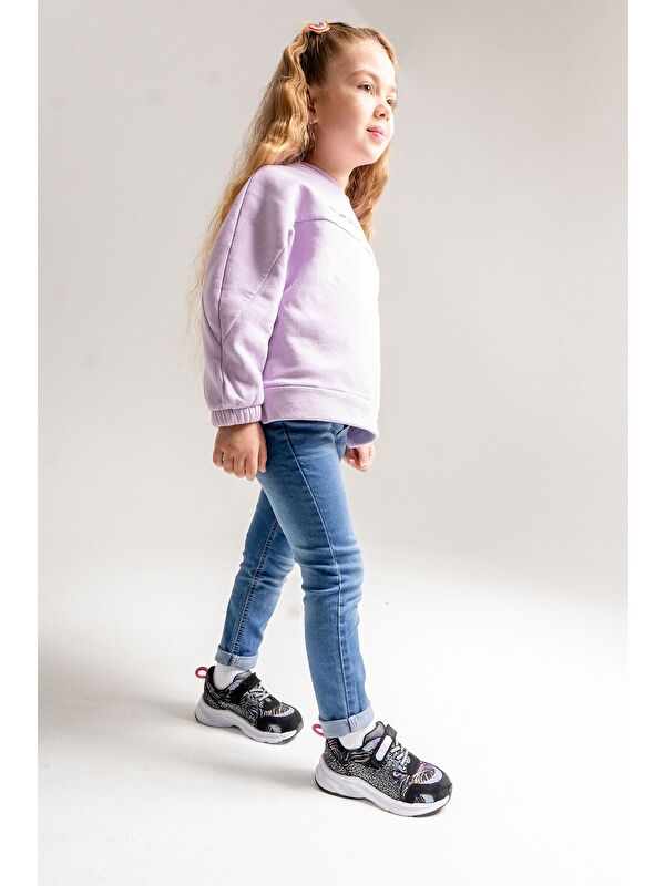 Kız Çocuk Siyah Hakiki Deri Anatomik Günlük Ayakkabı - Görsel 2