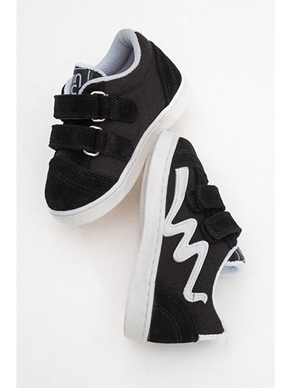 Erkek Çocuk Siyah Hakiki Deri Günlük Ayakkabı - Görsel 3