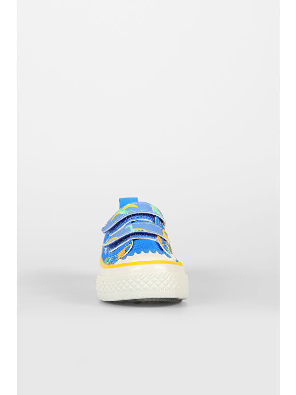 Done Desenli Erkek Bebek Saks Mavi Sneaker - Görsel 5