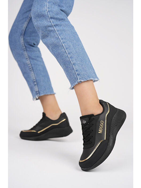 COCO Kadın Ortopedik Günlük Bağcıklı Şık Rahat Sneaker Spor Ayakkabı - Görsel 6