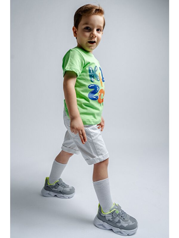 Erkek Çocuk Gri Işıklı Spor Ayakkabı - Görsel 2