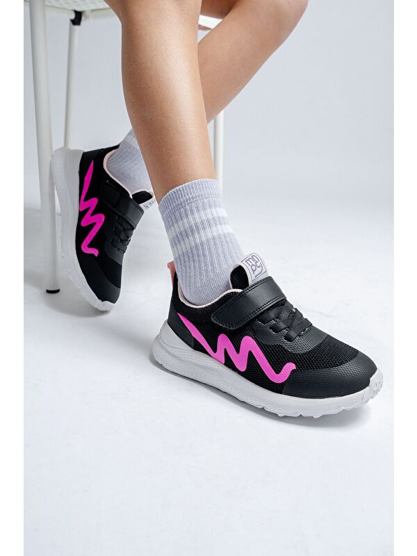 Kız Çocuk Siyah Spor Ayakkabı - Görsel 3