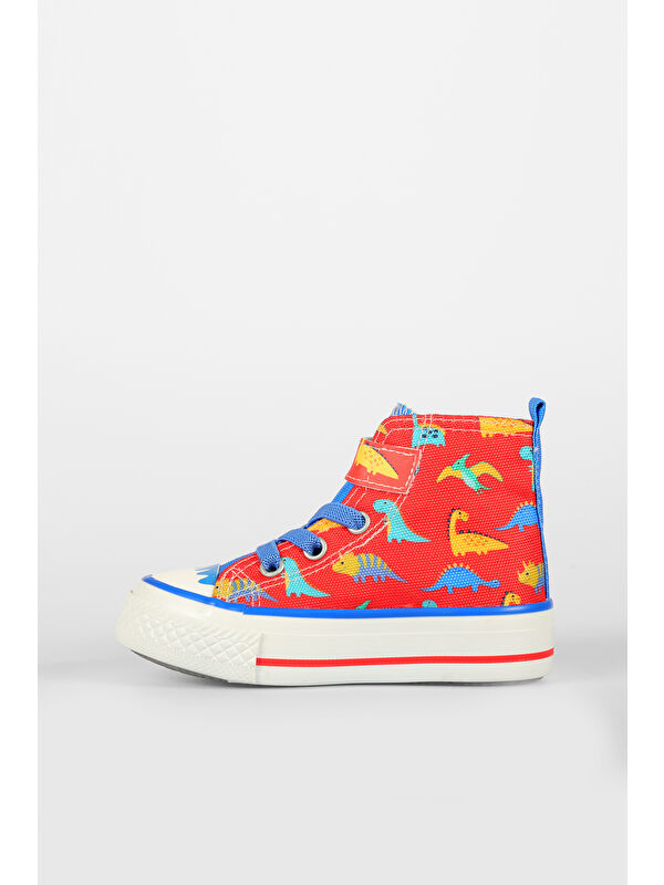 Ada Desenli Unisex Okul Öncesi Kırmızı Sneaker - Görsel 3