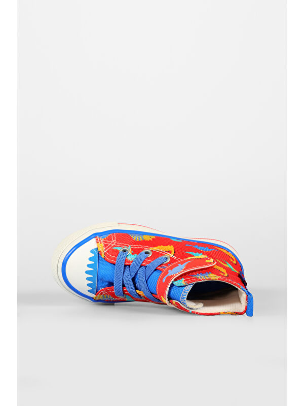 Ada Desenli Unisex Okul Öncesi Kırmızı Sneaker - Görsel 7