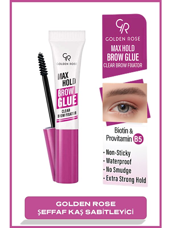 GOLDEN ROSE Max Hold Brow Glue Şeffaf Kaş Sabitleyici 7 ml