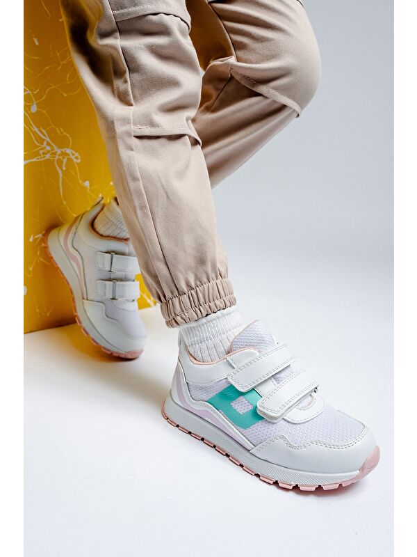 Kız Çocuk Beyaz Günlük Spor Ayakkabı - Görsel 3